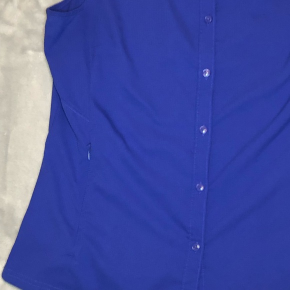 Columbia Omni Shade Sun Protector Sleeveless Button Up Blouse Purple Size Large - Picture 3 of 7